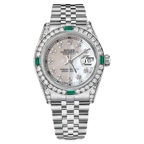 emrald rolex|Rolex datejust diamond bezel.